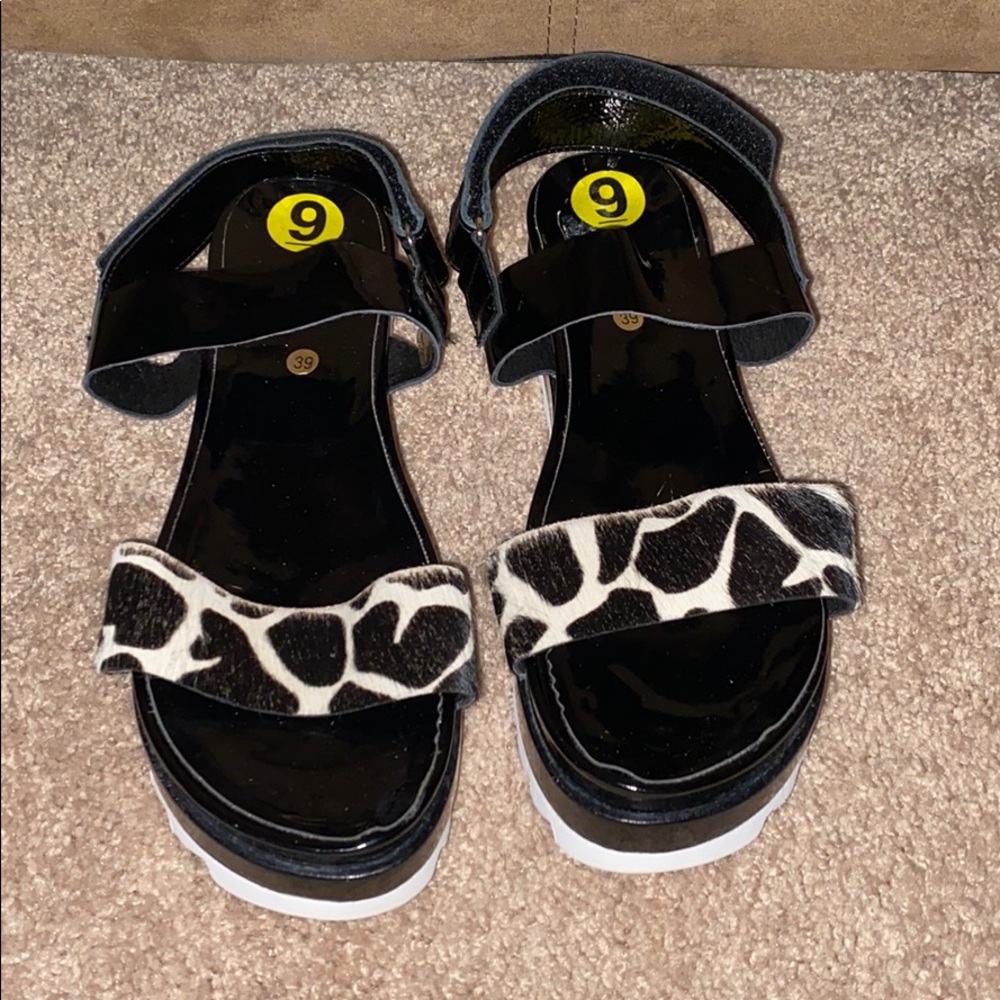 Knn Platform Sandals w/ faux fur